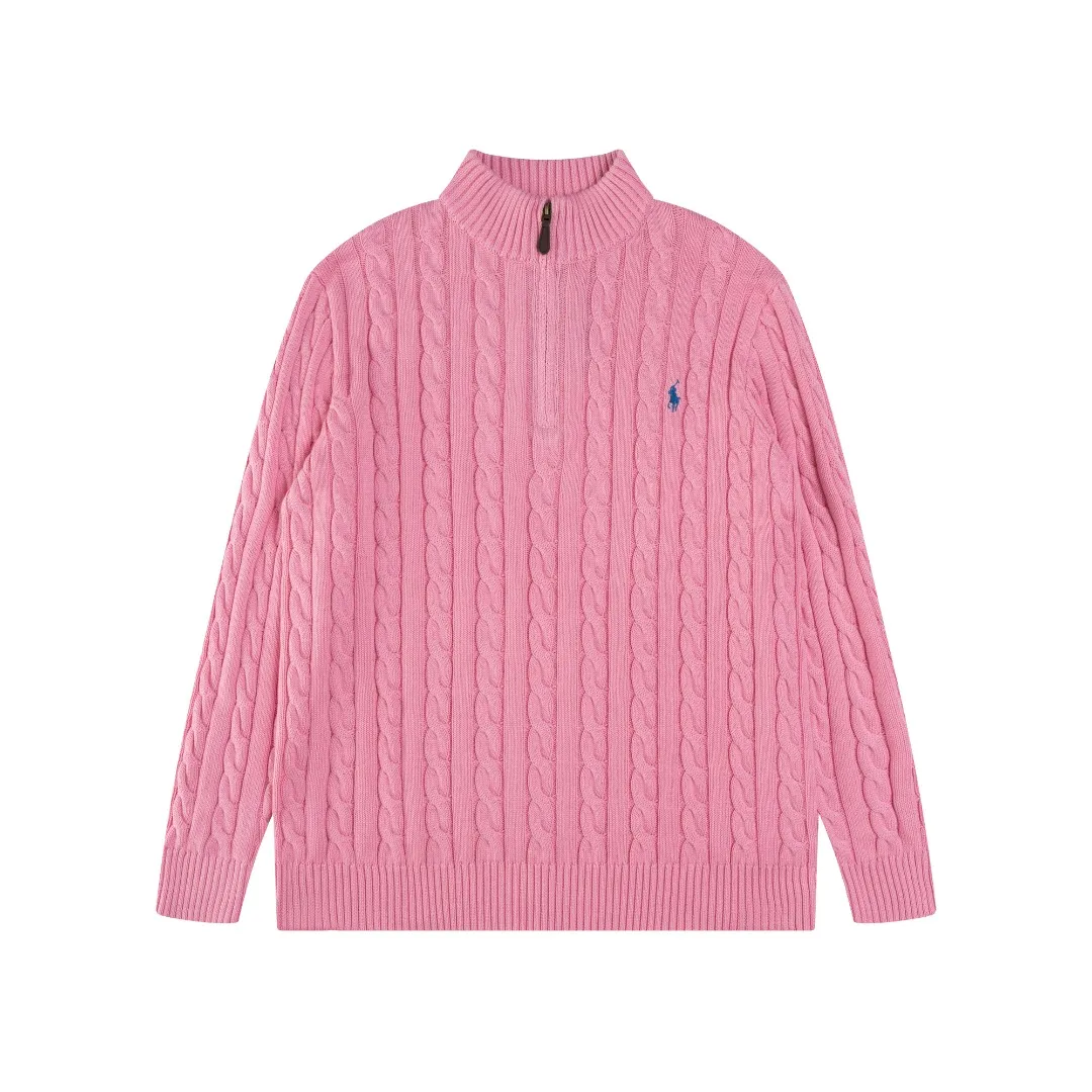P236 #R92 RALPH LAUREN Ralph Lauren fifteen colors classic small label embroidery logo turtleneck pullover half-zip knitted cable sweater with high-density LOGO embroidery on the chest and original customized tag accessories. Made of pure cotton yarn, pure cotton is skin-friendly and comfortable, small label war horse embroidered twist turtleneck sweater 🐎 high quality, follow the blogger to learn how to wear it! Let’s buy a Ralph Lauren cable sweater. It’s a super hard-to-find series after it became popular. It’s hard to find one on the official website. It’s simple and practical to wear, with a lazy and loose feel. The thickened fabric has more texture, feels soft and delicate, and has a loose fit. Whether worn alone or layered, you can wear different styles of fashion with just one piece!   Size：XS S M L